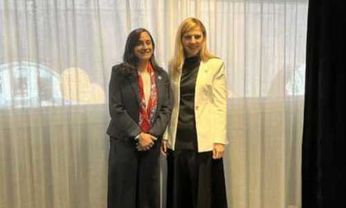 Velislava Petrova Holds Meeting with Canadian Foreign Minister Anita Anand on the Sidelines of the NATO Ministerial Meeting in Sweden 